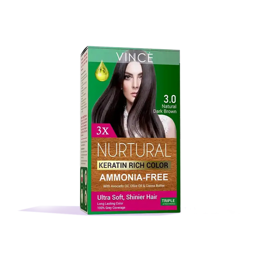 3.0 - Natural Dark Brown - Nurtural Women Hair Color
