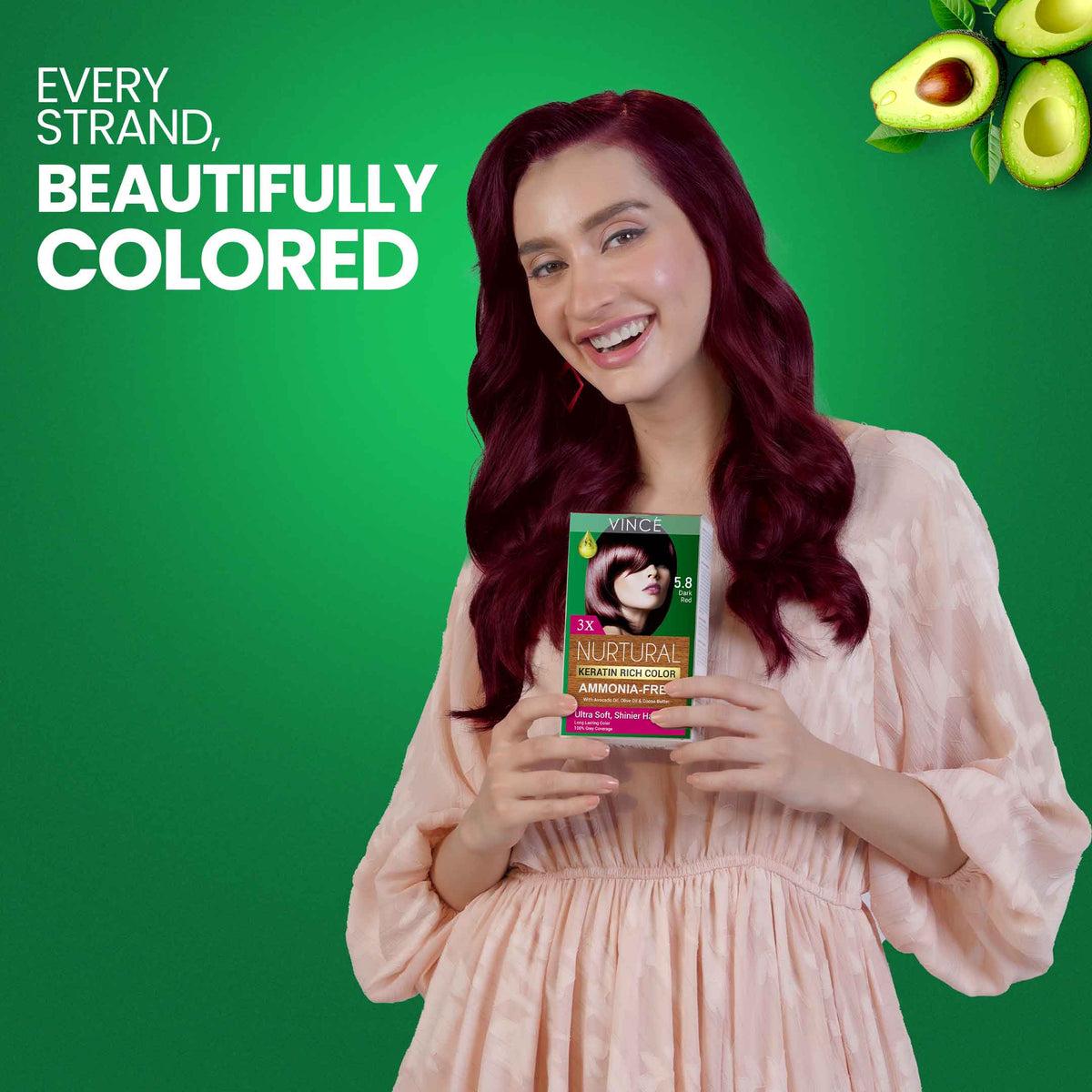 Women Hair Color Dark Red