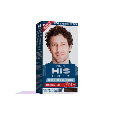 Medium Brown Men Hair Color - His Only (HC-04)