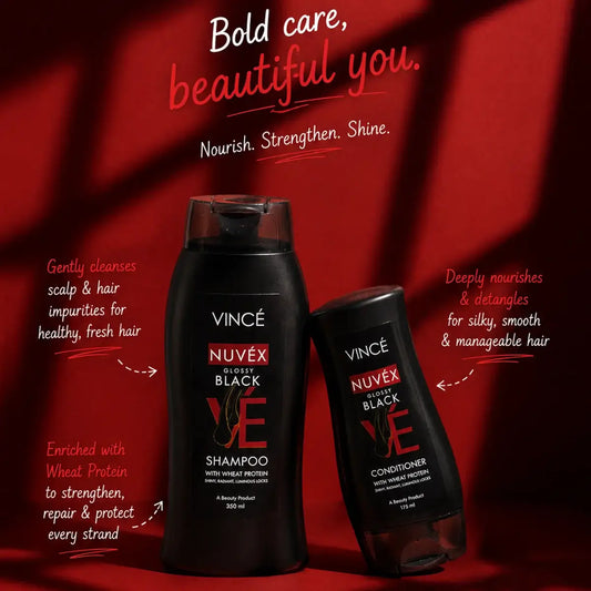 VINCE NUVEX Glossy Black Shampoo and Conditioner