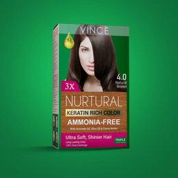 Nurtural Women Hair Color Natural Brown 4.0 in Pakistan by VINCE