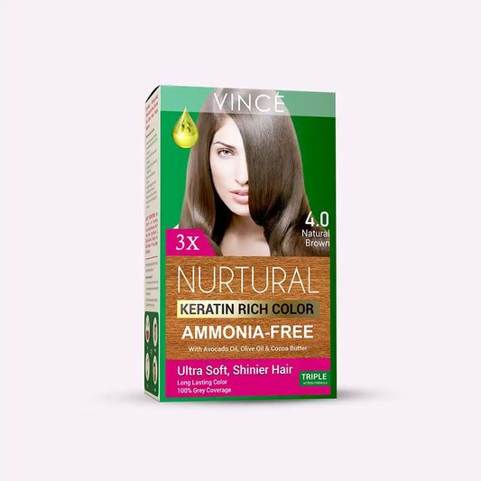 4.0 - Natural Brown - Nurtural Women Hair Color