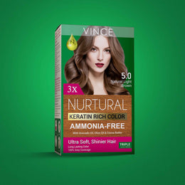 Nurtural Women Hair Color Natural Light Brown 5.0 in Pakistan by VINCE
