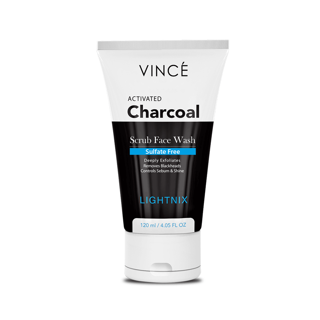 Activated Charcoal Face Scrub Face Wash for Men Vince Care