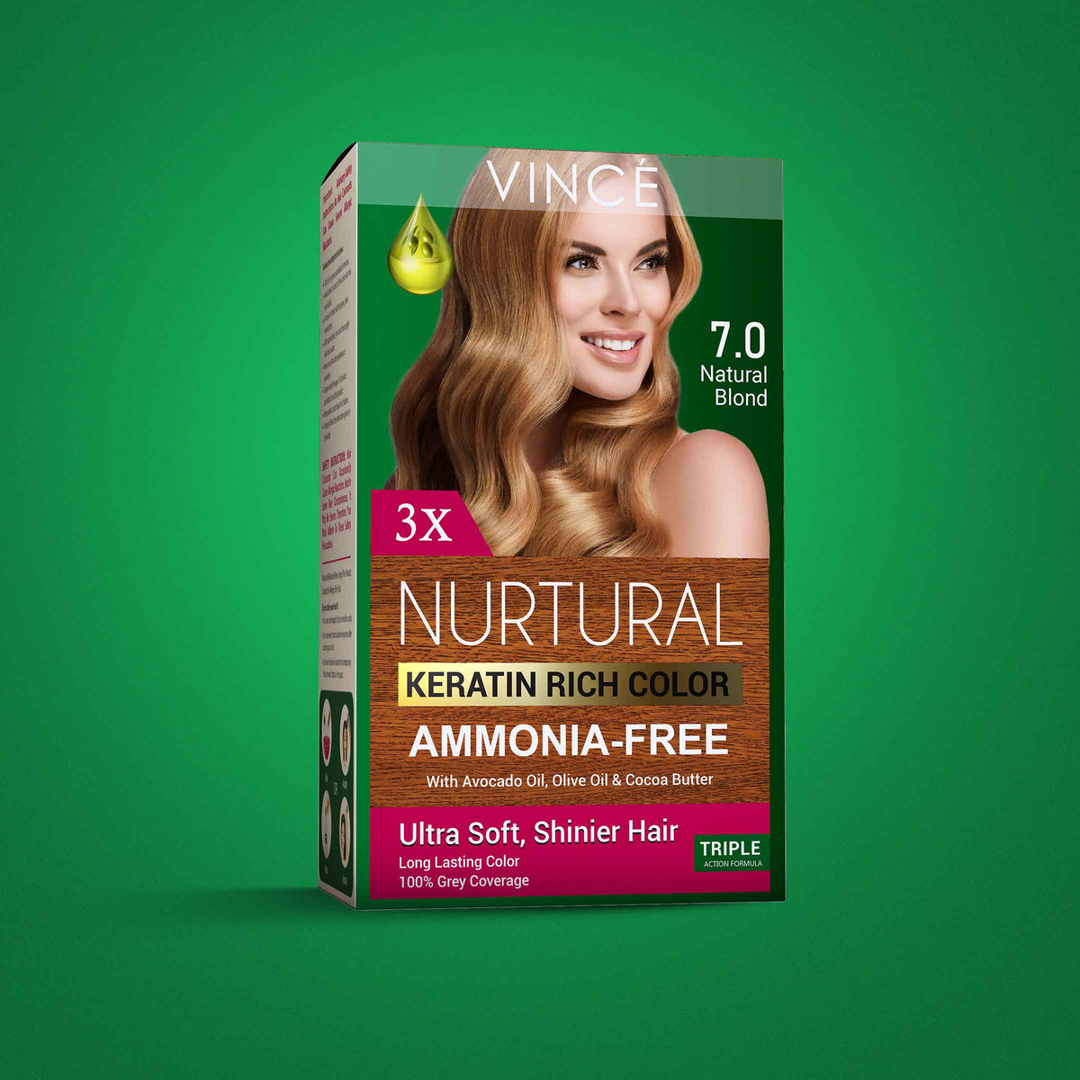 Nurtural Women Hair Color Natural Blond 7.0 in Pakistan by VINCE
