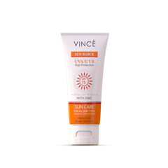 UVA & UVB Sunblock SPF 75 for skin protection against sun damage - Vince Care - Sunscreen