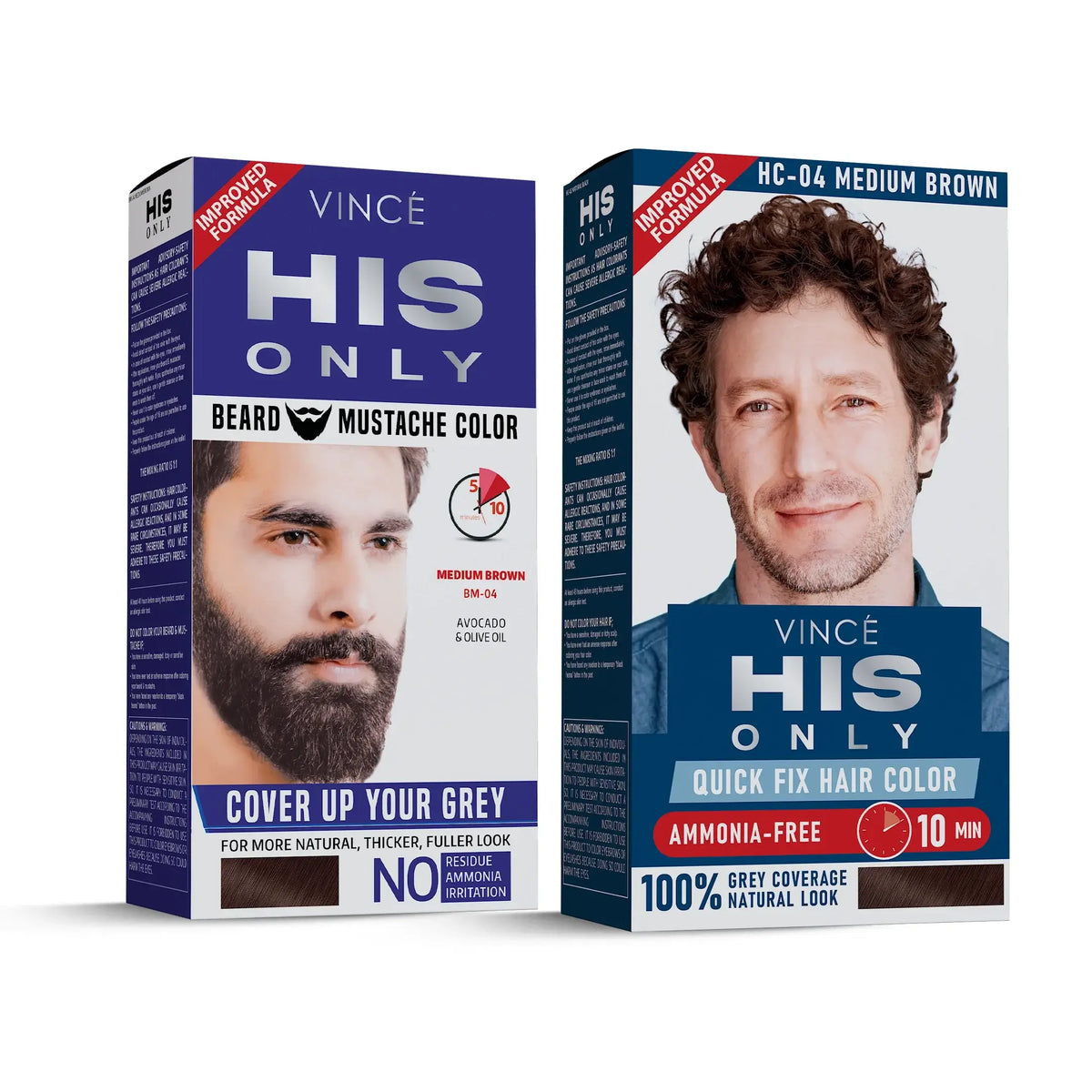 Beard and Hair Color Pack - Medium Brown
