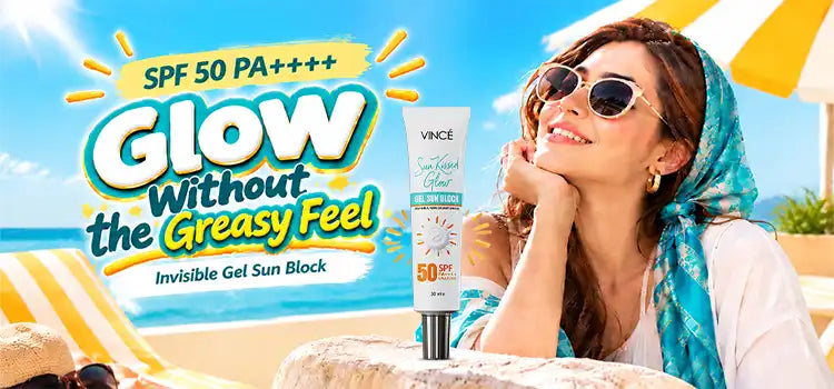 Best Gel Sunblock SPF 50 PA++++ by VINCE in Pakistan