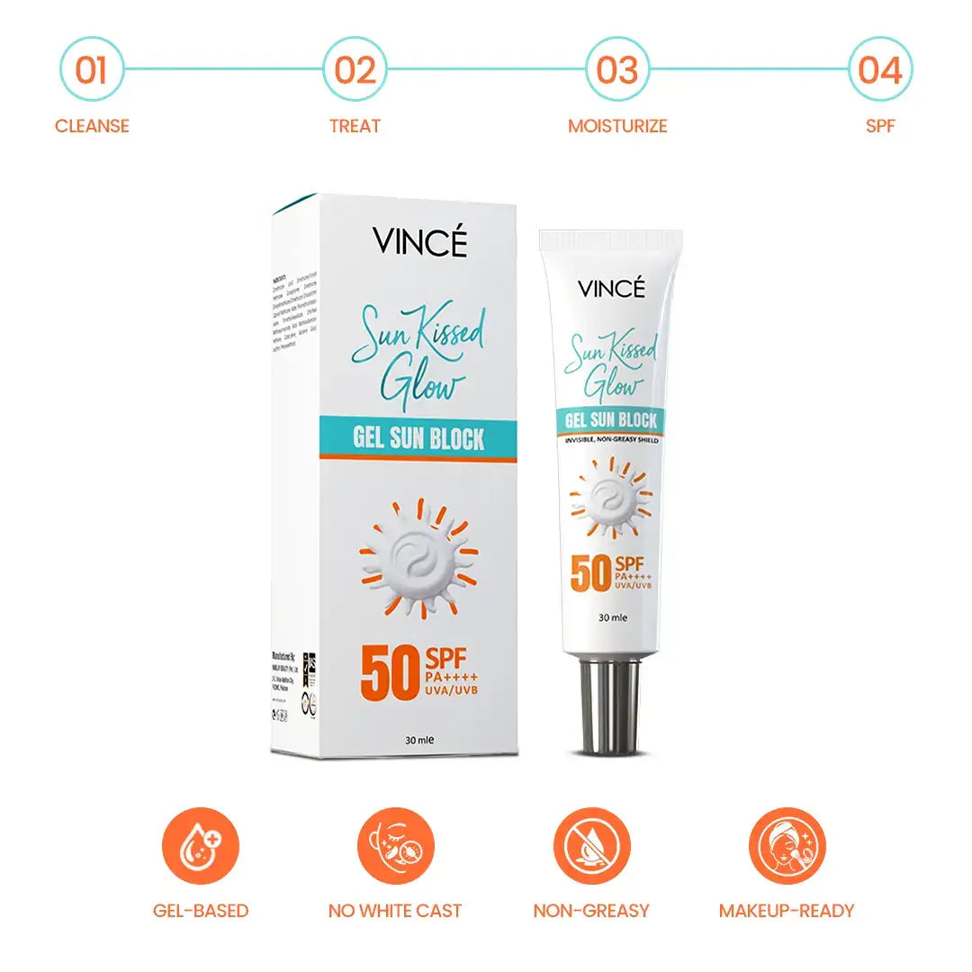 Best SPF 50 Gel Sunblock in Pakistan by VINCE