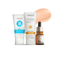 Glow Up Trio (Vitamin C Serum + Sunblock SPF 40 + BB Cream ROSY PINK)