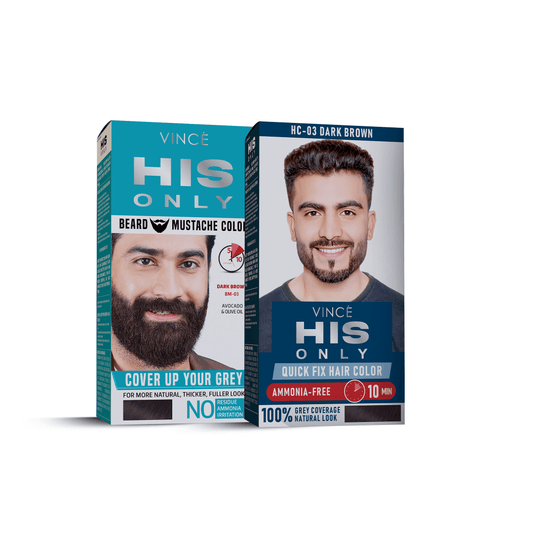 Dark Brown Beard and Hair Color Pack