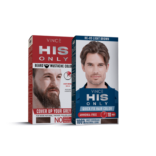 Light Brown Beard and Hair Color Pack