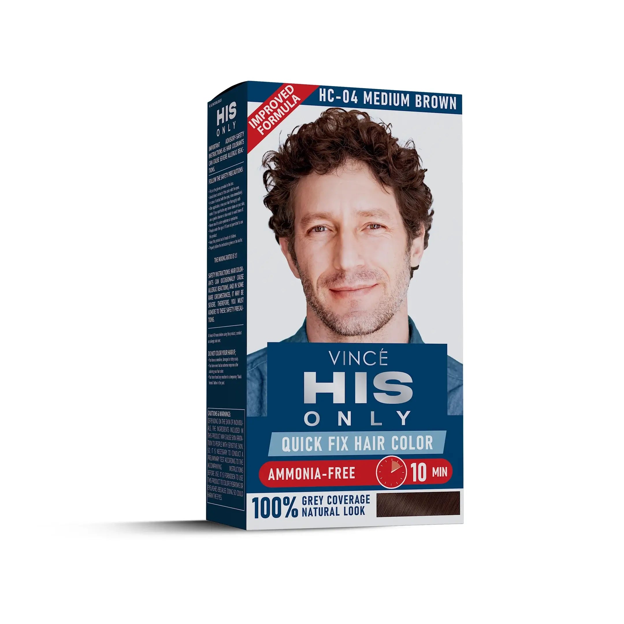 Medium Brown Men Hair Color - His Only (HC-04)