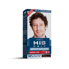 Medium Brown Men Hair Color - His Only (HC-04)