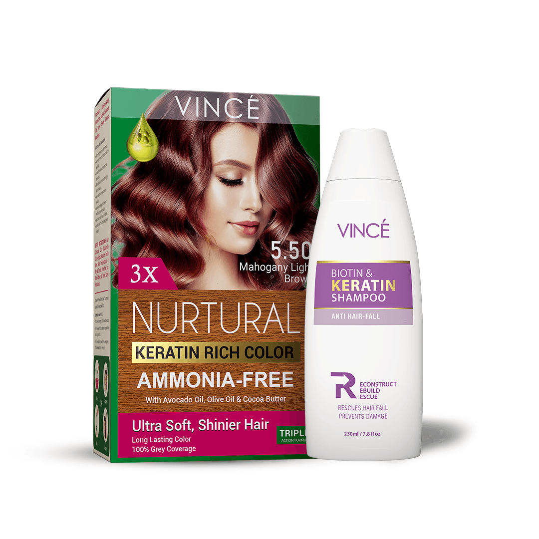 Mohagnay Light Brown With Biotin & Keratin Shampoo