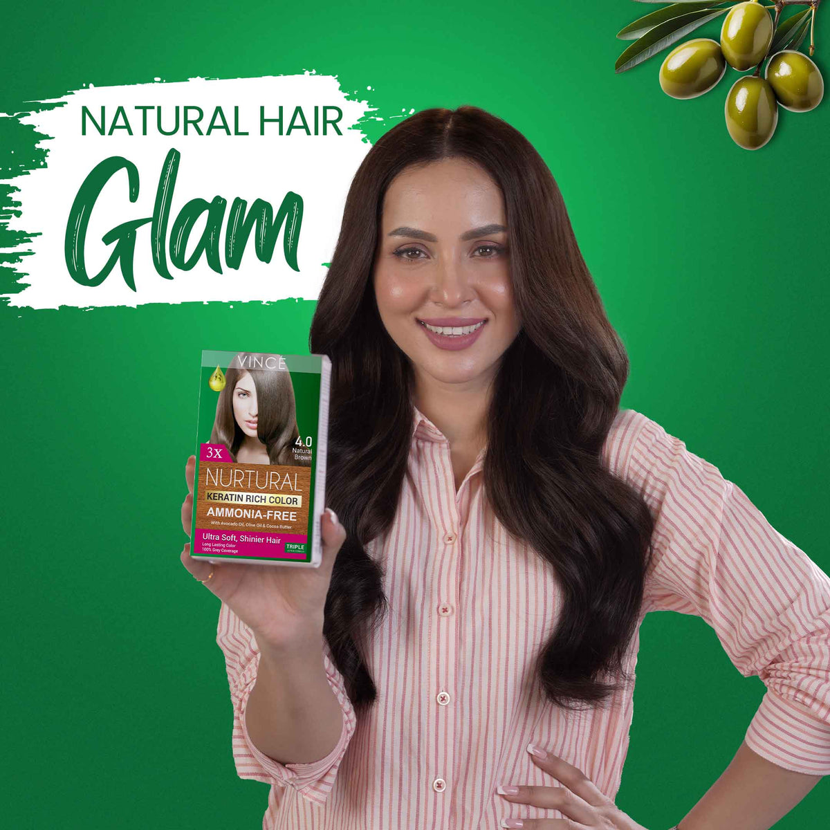Best Natural Brown Women Hair Color in Pakistan by VINCE