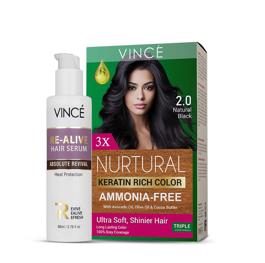 Natural Black Women Hair Color + Re-Alive Hair Serum