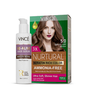 Natural Light Brown Women Hair Color + Re-Alive Hair Serum