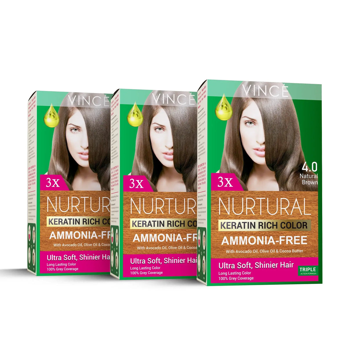 Triple Pack - Natural Brown