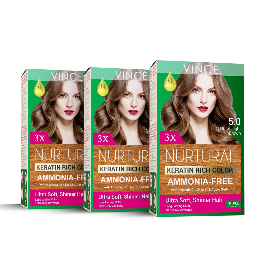Triple Pack - Natural Light Brown