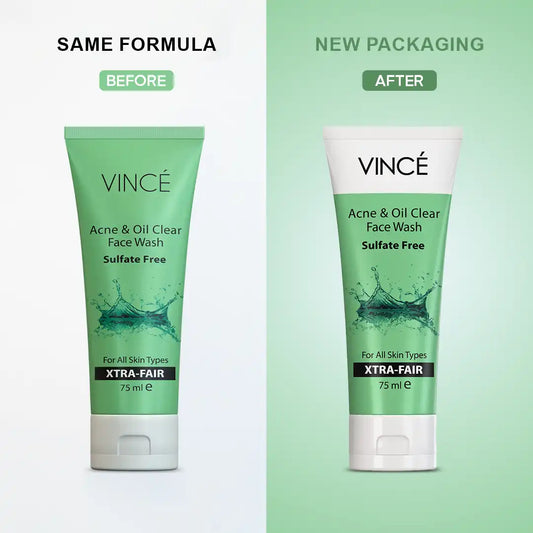 VINCE Acne & Oil Clear Face Wash (OLD-NEW)
