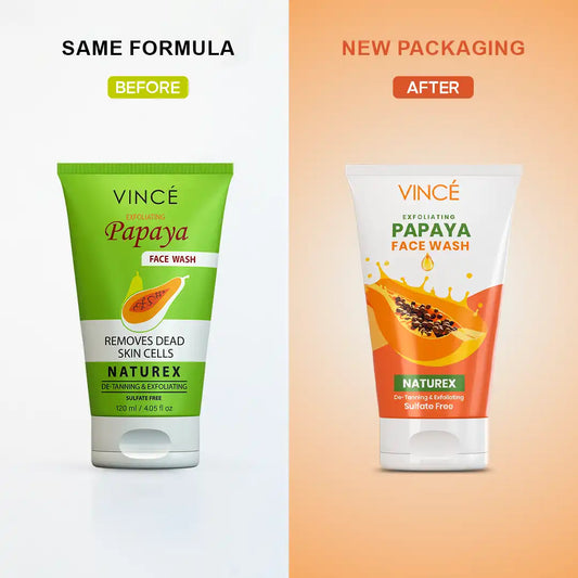 VINCE Papaya Face Wash (OLD-NEW)