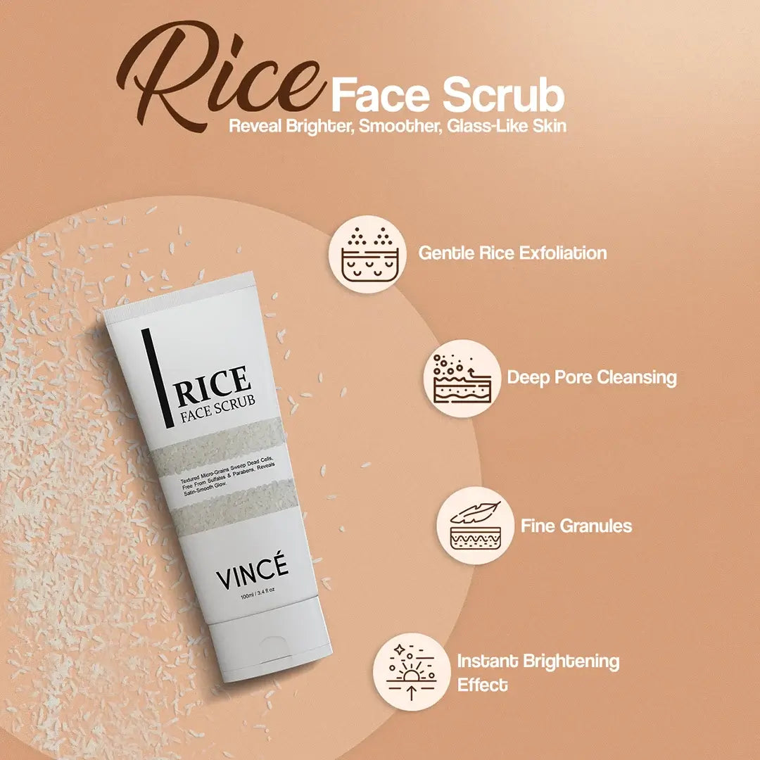 VINCE Rice Face Scrub in Pakistan