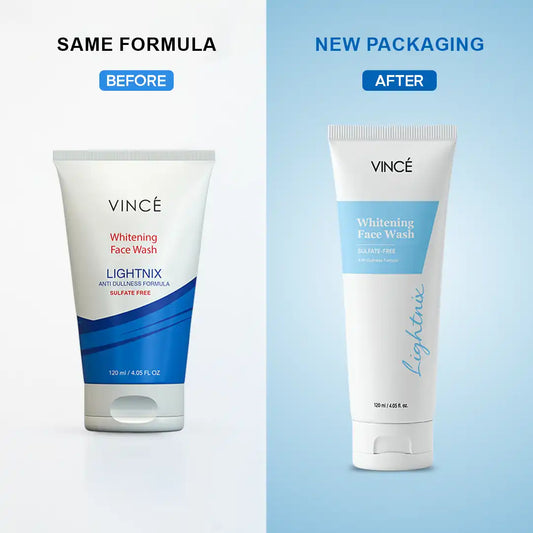 VINCE Whitening Face Wash (OLD-NEW)