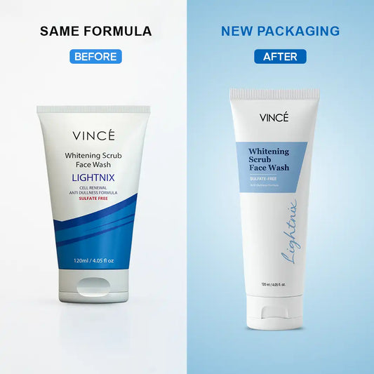 VINCE Whitening Scrub Face Wash (OLD-NEW)