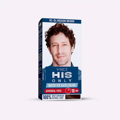 Medium Brown Men Hair Color - His Only (HC-04)