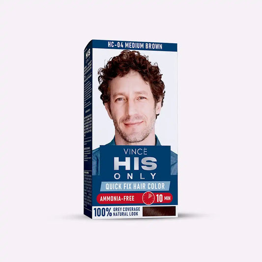 Medium Brown Men Hair Color - His Only (HC-04)