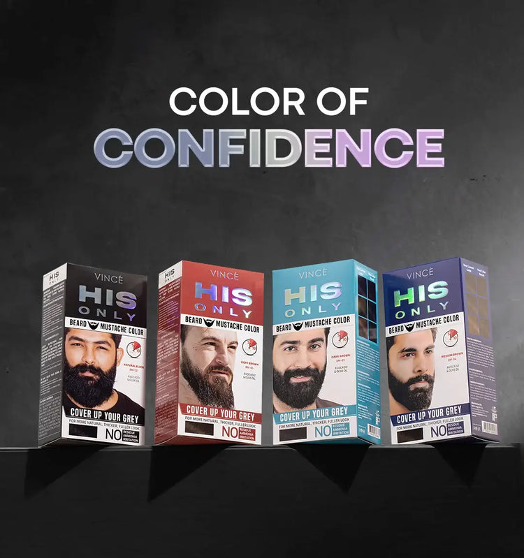 mustache & beard dye colors