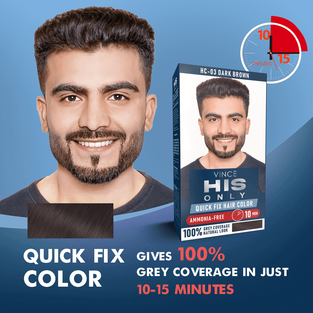 Buy Dark Brown Men Hair Color by VINCE