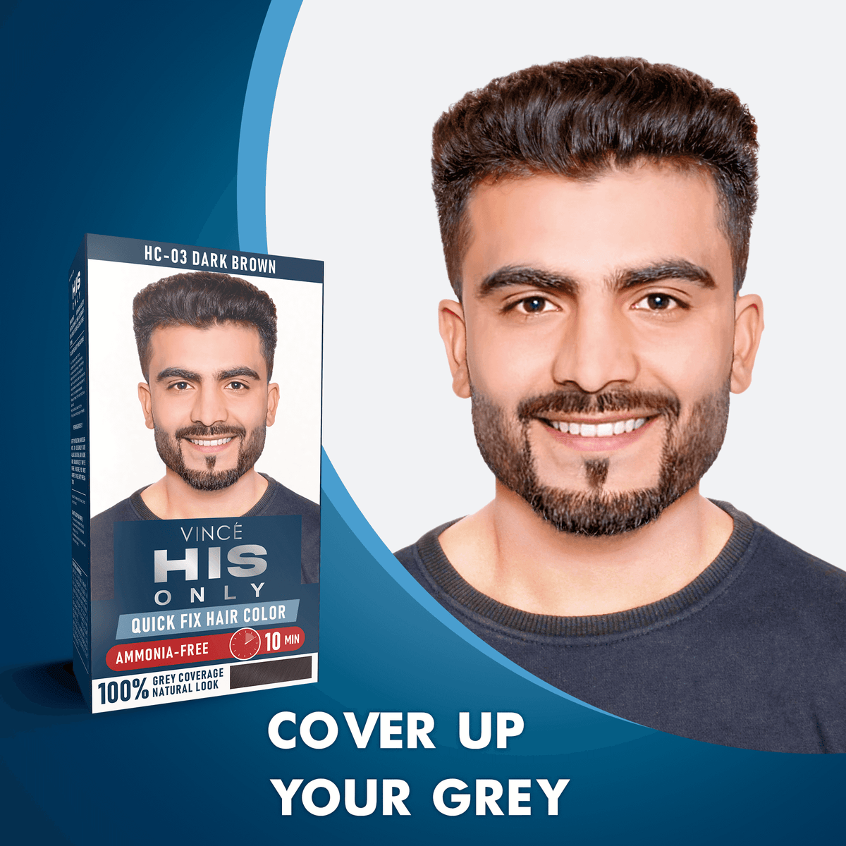 Best Dark Brown Men Hair Color in Pakistan by VINCE