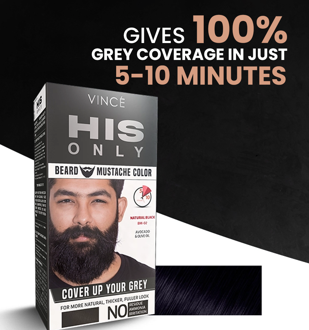 HIS ONLY - Mustache & Beard Color With 0% Ammonia by VINCE