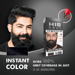 Natural Black Beard & Mustache Color