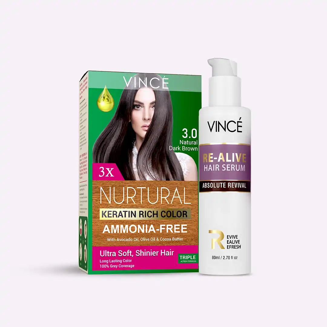 Natural Black Women Hair Color + Re-Alive Hair Serum