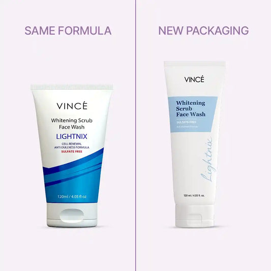 VINCE Whitening Scrub Face Wash (OLD-NEW)