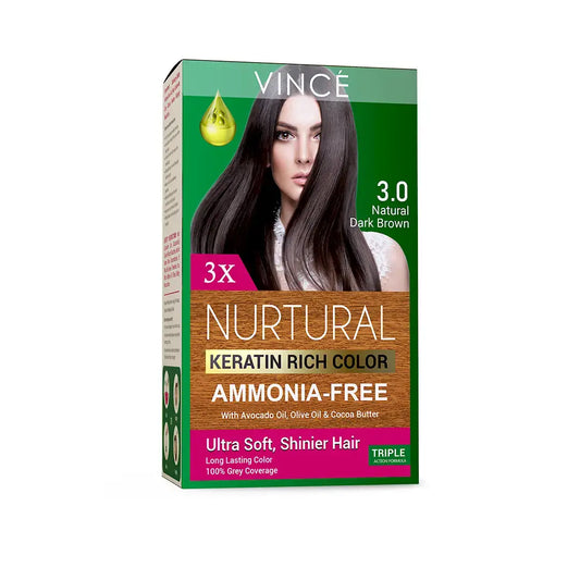 3.0 - Natural Dark Brown - Nurtural Women Hair Color