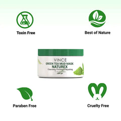 Vince Green Tea Mud Mask for Cleansing Firming & Repairing Skin