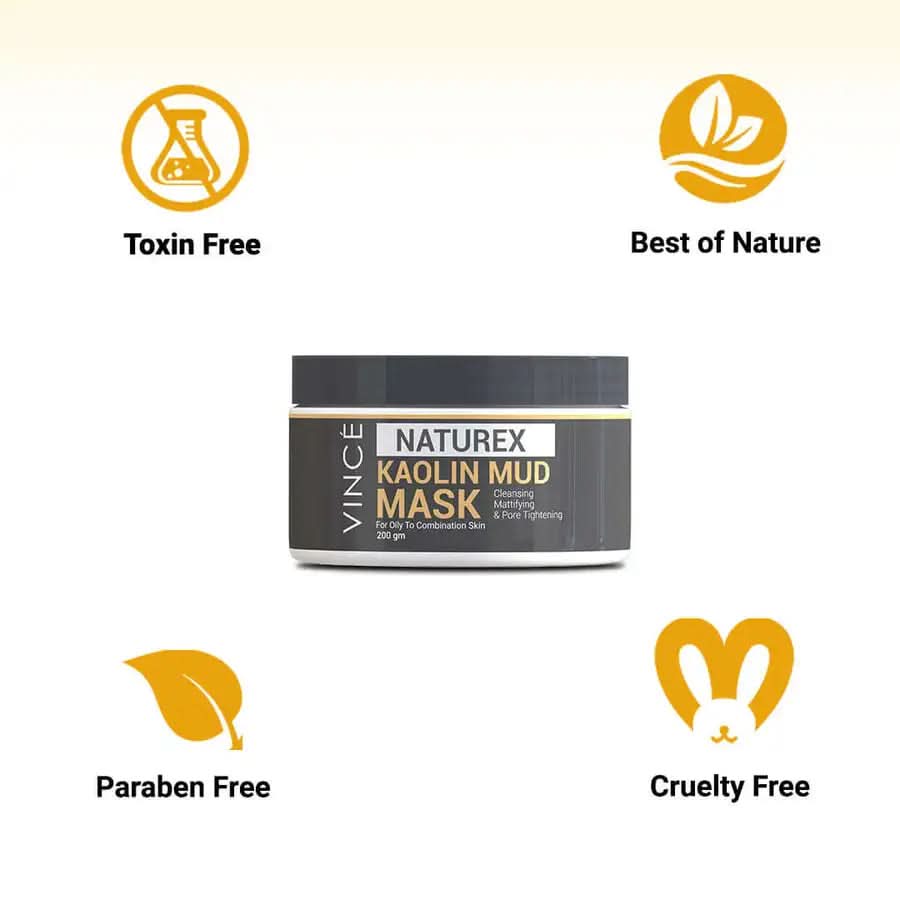 Kaolin Mud Mask remove toxins, dirt & pollution particles