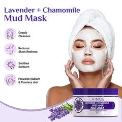 Lavender + Chamomile Mud Mask protect skin from free radicals damage