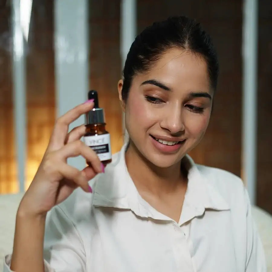 Sabeena showing, How to use Niacinamide Serum | Vince Care