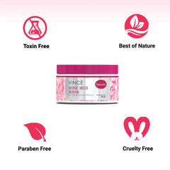 Rose Mud Mask help to reduce the risk of sun tan and sun damage