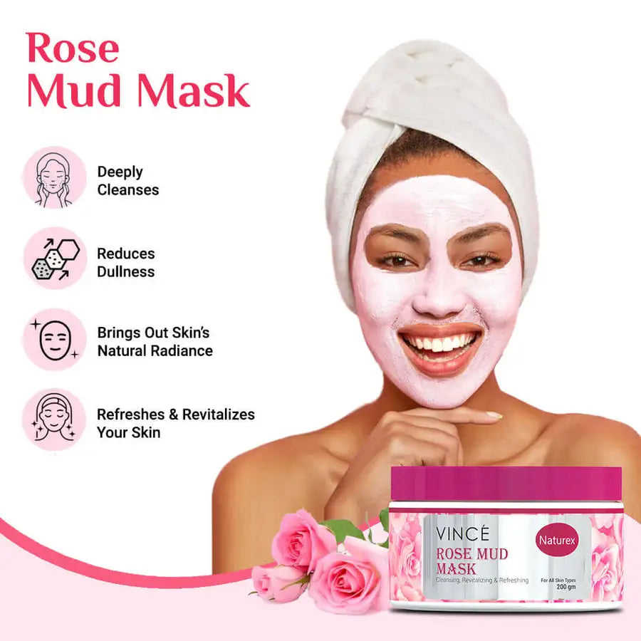 Rose Mud Mask for dull complexion and removing dull skin cells