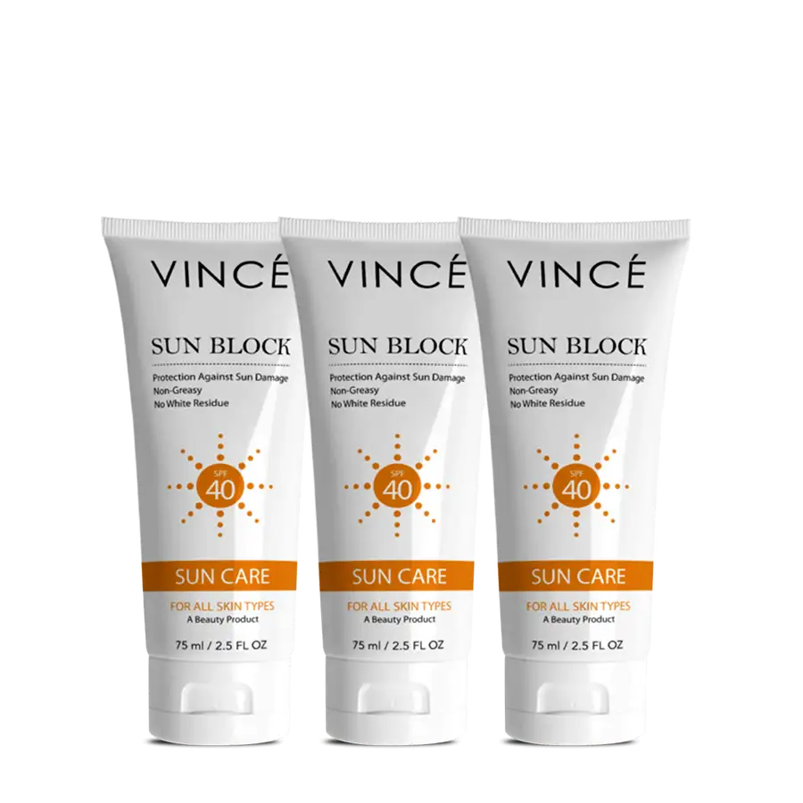 Sun Block SPF 40 Deal 3 - Sun Screen | Skin Care | Vince Care